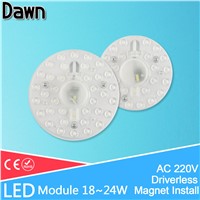 Magnet Easy Install AC220V 12W 18W 24W LED module ceiling Round Recessed Grid leds Downlight White led Spot Indoor Light