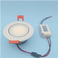 100pcs/lot white Dimmable LED Downlight 3W 5W 7W LED DownLights Dimmable cob LED Spot Recessed down lights AC85-265V