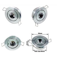 DHL 100pcs/lot high lumens 270lm 1w/3w dimmable led downlight Aluminum Material high quality outdoor light