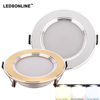 1pcs Led Downlights 3W 270lm SMD5630 Silver Gold LED Ceiling Downlight  Lamps Led Ceiling Lamp Home Indoor Lighting