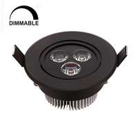 9w 12w 15w black body downlights led dimmable 110v 220v Nature Warm Pure White