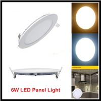 10PCS 6W LED Lamp Panel Light 6W AC85~265V LED Panel Ceiling Light Round Square Panel Lights SMD2835 for Home Lighting
