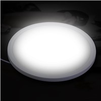24W 85-265V Super-thin Round Suspended Downlight Ceiling Recessed LED Panel White Light Lamp white/warm 22x22cm
