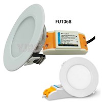 Milight FUT060/FUT068 6W Dual White/RGB+CCT LED Downlight dimmable AC86-265V &amp;FUT005/FUT092 remote