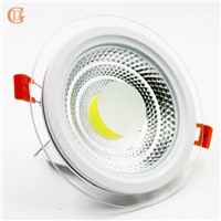 LED Downlight COB Dimmable 7W 10W 12W 15W COB LED Panel Light AC85-265V Recessed LED Downlights Glass Down light With Driver