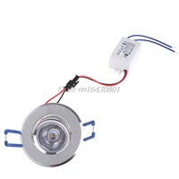 1W LED Spot light kit Recessed Ceiling Down Light Lamp Bulb + 85-265V Driver #S018Y# High Quality
