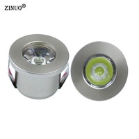 ZINUO 10pcs/lot 1W 3W Mini Led Cabinet downlight Led Recessed Cabinet Spot light Include Led Driver White,Warm white AC85-265V