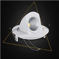 1pcs Dimmable LED Trunk Downlight COB Ceiling 10W AC85-265V Adjustable recessed Super Bright Indoor Light cob led downlight