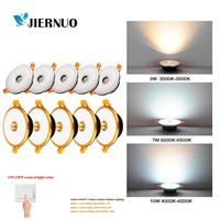 10 pcs/lot LED Downlight Ceiling lamp Push Button Switch Dimmer Adjustable warm/Natural/Cold White LED light Energy Saving Spot