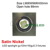 4PCS Diameter 50mm halogen bulb fixtures trim ring Frame led mr16 gu10 gu5.3 LED Spot light fixtures square