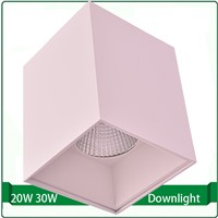flush mounted High quality led downlight square 120x120 20W 30W cob down light