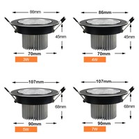 [DBF]1PC Dimmable Recessed LED Downlight 3W 5W 7W 3000K/6000K LED Spot Light AC85V-265V Cree LED Ceiling Lamp Home Decor