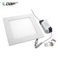 Ultra Thin Dimmable 3W 4W 6W 9W 12W 15W 18W LED Ceiling Recessed Lamp 2835 SMD Square LED Panel Light AC85-265V Indoor Lighting