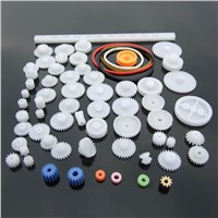 Fine ABS Plastic Gear Kit 0.5M Mixed 60 pcs Different Gears DIY Toy Robot Motor Model Gearbox Accessories
