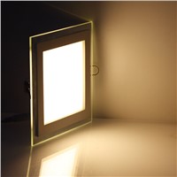 Glass led panel light Square 6w 12w 18w downlights luces for home Kitchen + drive