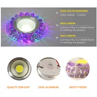 sCOB LED Downlight Colorful Panel Light RGB 3W 110V 220V Recessed Lamp Fixture For Halogen Lamp Decoration Purple Spot light
