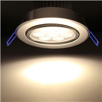 7W AC85V-265V LED Ceiling Downlight Recessed LED Wall lamp Spot light With LED Driver For Home Lighting Warm White