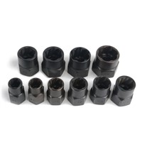 10PCS High Low Nut Removal Socket Tool Damaged Bolt Nut Screw Remover Extractor Removal Set Mayitr