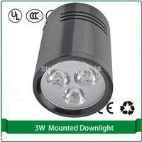 surface mounted led downlights light black color 3W 5W 7W 9W 12W high power led lens led downlight 12w