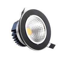 Dimmable Led COB Downlight 5W 7W 9W 12W Black Round Led Spotlight Ceiling Recessed Downlight for Home Decor Lamp AC110V 220V