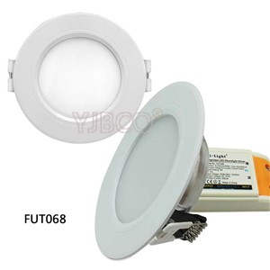 Milight 6W LED Downlight AC86-265V FUT060/FUT068 Dual White/RGB+CCT Led panel light dimmable&amp;FUT092/FUT005 remote