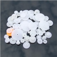New Factory Sale ABS Plastic Gear Kit Wheel Gears Mixed 64 pcs Different Gears DIY Toy Robot Motor Model Gearbox Accessories