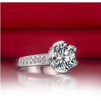 Quality Guarantee Certified 1Ct Moissanite Genuine 585 Gold Women Ringt Gold Promise Ring Statement Gold Engagement Women Ring