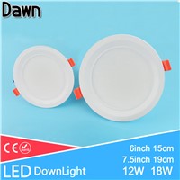 6inch 7.5inch DriverInside High Performance LED Downlight 12w 18w 220v Spot Ceiling LED Light Indoor Lighting Living Home Foyer