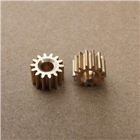 Fine Toy Gears143.17A Copper Gears 0.5M 14 Tooth 3.12mm Shaft Hole for 455/445/484/540 Motor 3.17mm Spindle Axis Gear