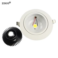 ZINUO Dimmable COB led Downlight 5W 7W 9W 20W 360 Degree Rotation Round Recessed LED Lamp  With Driver AC85-265V