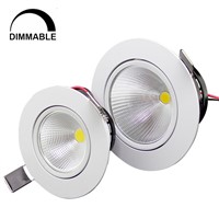 1pcs home led cob epistar recessed downlight dimmable 5w / 10w  led kitchen downlight 110v 220v