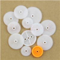 75 Kinds Plastic Shaft Single Double Reduction Crown Worm Gear Kit For Robot DIY