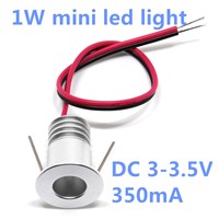 10 DC 3-3.5V 1W Mini Led Spot Lamp 80Ra 100Lm 1 watt Bed Room Ceiling Lighting CE RoHS Cabinet and Stair 60/100 Deg Spot Ligh