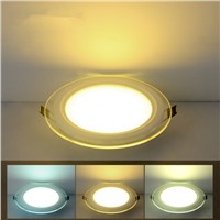 LED Downlights Round LED Panel Light 6W 9W 12W 18W 3 colors changeable LED Panel Down light Lamp