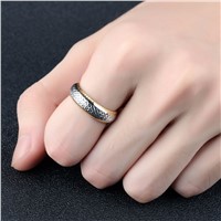 JHSL brand Punk Male Men Rings for boy Gold color Solid Polished 316L Stainless Steel Ring Fashion Jewelry USA Size 7 8 9 10 11