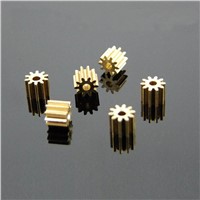 Fine Toy Gears102A Metal Copper Gears 0.5M 10 Tooth 1.95mm Shaft Hole for 2mm Axis Motor Spindle Axis Gear Wheel