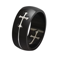 2016 new men fashion titanium steel ring crossing man woman wedding ring can be customizing lettering