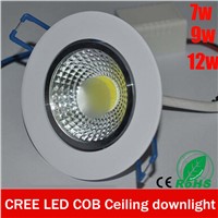 2017 Newest  7w 9W 12w LED COB chip downlight Recessed LED Ceiling light Spot Light Lamp White/ warm white led lamp epistar