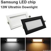 2pcs New Square Led Downlight 12W 110V 220V Ultrathin Ceiling Panel Led Lamp Samsung Chip Spot Led Grille Recessed Light