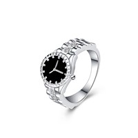 Silver plated Watch Ring  Silver color Rings For Women Jewelry Anillos Mujer Bague Anel Feminino Bague Femme Anelli Ringen Joyas