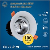 new design SAA CE UL approved eyeshield anti-glare led downlight 6w with small beam angle 13,23 for commerical use