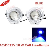 Waterproof 10W 6000K White /15000K Cool White/ 500lm 3299K Warm White/ 635nm Red/Blue460nm Light 9-LED Car Headlamp (AC/DC 12V )
