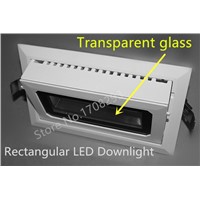 12pcs/lot 40W Recessed Rotatable Rectangle COB LED Downlight Die-cast aluminum white replace R7S 150W200W halogen EU UK US