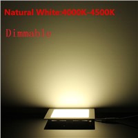 Lowest Price! 25W LED Dimmable Panel Light Recessed LED Ceiling Downlight support dimmer 85-265V led indoor light 10pcs DHL Free