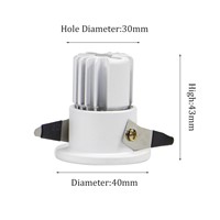 [DBF]3pcs/lot White Mini LED Downlight Under Cabinet Bookshelf Spot Light 3W for Jewelry Display Ceiling Recessed Lamp AC 220V