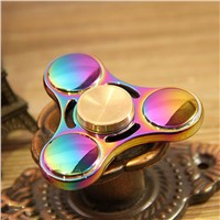 10X   UFO Finger Gyro Spin Rotary Metal Glow Gyro Alloy Colorful Decompression Toys Anxiety Autism Gift
