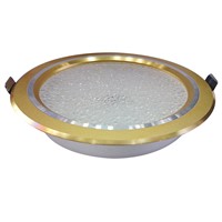 10W 5inch ultra thin 156mm hole size led light alumimum GOLDEN  shell GLASS cover  WARM white LED down light
