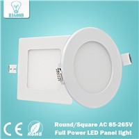 100pcs Full Watt 3W 4W 6W 9W 12W 15W 18W 24W Round and Quadrate LED Panel Light,ceiling Recessed Spot Lamp,for Balcony LED Lamp