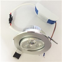 LED Spotlight 3W  dimmable  LED Recessed Cabinet Wall Spot Down light Ceiling Lamp AC110V 220V cold white For Home Lighting
