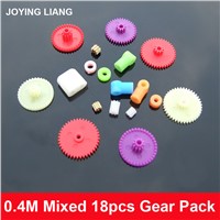 0.4 Modulus Mixed 18PCS Gear Pack Small Gear Package  Gear Model Accessories DIY Colorful Plastic Gear